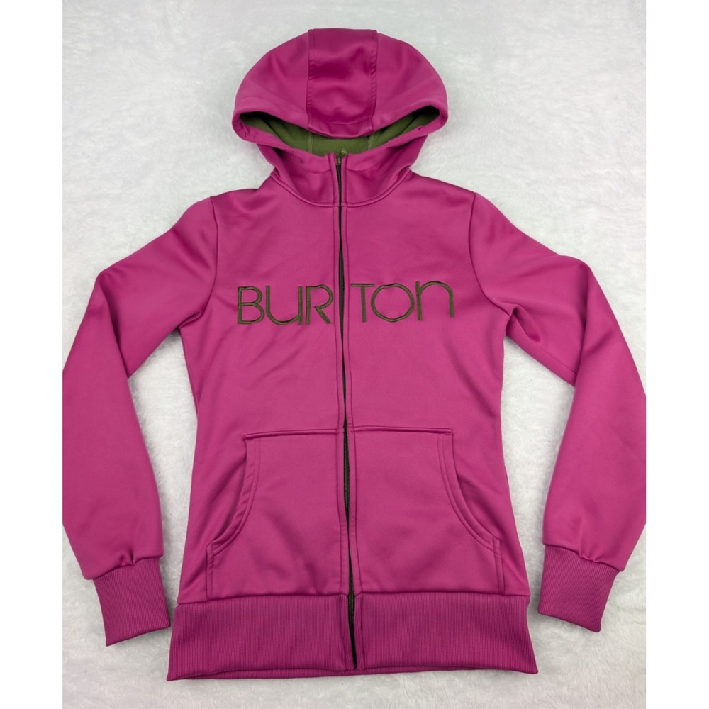 Burton Full Zip Jacket Women's XS Pink Hoodie Ho Chi Minh Athletic‎ Spell Out